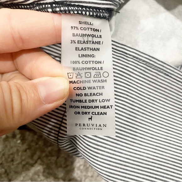 PERUVIAN CONNECTION Shadow Vine Trousers Burnt Sienna Cropped Pants Size 12 - Picture 9 of 11